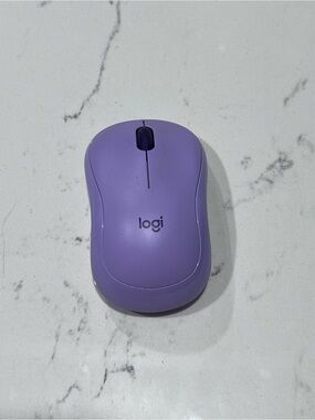 Logi Wireless Computer Mouse in Lavender Purple